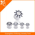 white soft Silicone with spike on Flesh Tunnel Body Jewelry Piercing body jewelry supplier